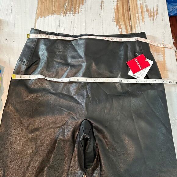 SPANX Faux Stretch Legging Front Split Hem Stretch Size XL Black Casual - Picture 8 of 14